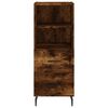 vidaXL Highboard r&oslash;kt eik 34,5x34x180 cm konstruert tre
