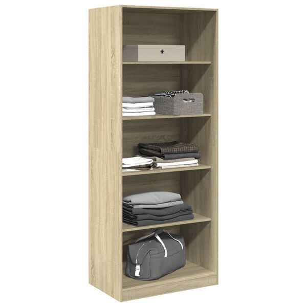 vidaXL Garderobe sonoma eik 80x50x200 cm konstruert tre