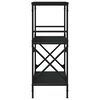 vidaXL Bokhylle 3 etasjer svart 59x35x90,5 cm konstruert tre