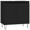 vidaXL Servantskap svart 58x33x60 cm konstruert tre