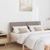 vidaXL Polstret sengegavl Gråbrun 140 cm Massiv furu