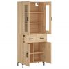 vidaXL Highboard sonoma eik 69,5x34x180 cm konstruert tre