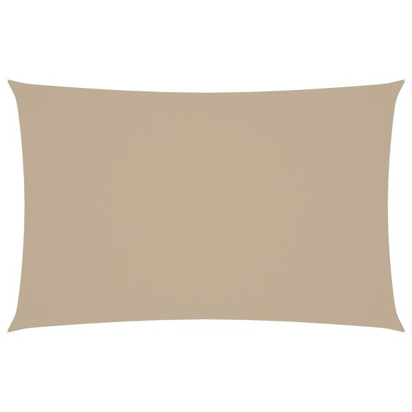 vidaXL Solseil oxfordstoff rektangulær 5x8 m beige