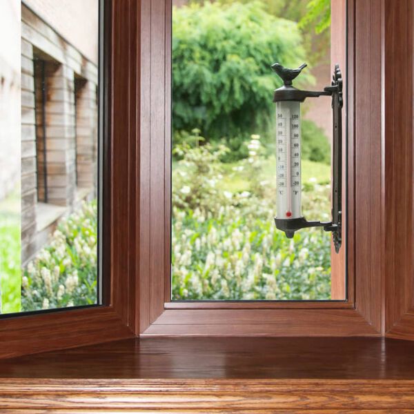 Esschert Design Veggtermometer brun støpejern BR20
