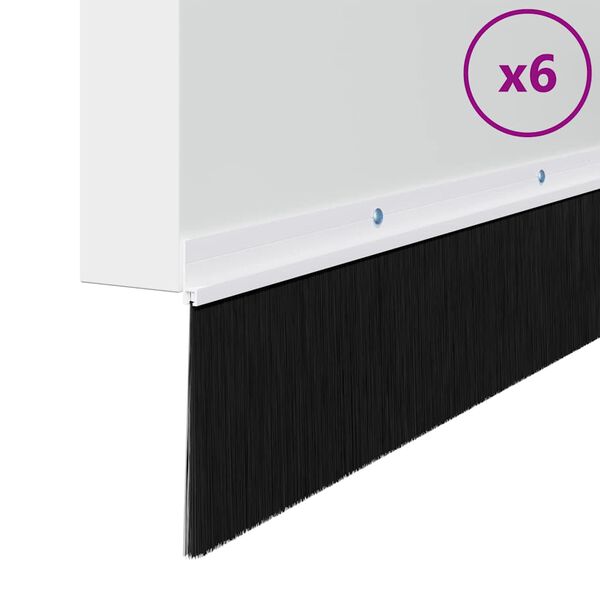 vidaXL Skru-p&aring; d&oslash;rb&oslash;rste tetninger 6 pcs Hvit 100 cm