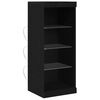 vidaXL LED sideboard Svart Eik 41 x 37 x 100 cm Konstruert tre