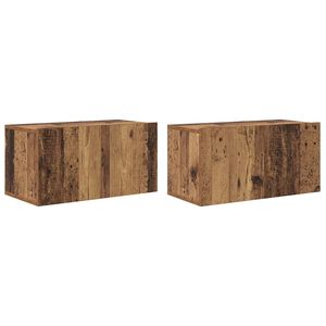 vidaXL TV-benksett 2 pcs Flerfarget 60 x 30 x 30 cm Konstruert tre
