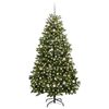 vidaXL Kunstig juletre med 300 LED gr&oslash;nn 240 cm PVC og metall