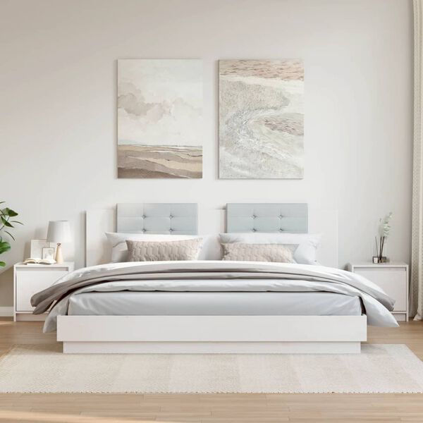 vidaXL Nattbord 2 stk hvit 40x30,5x40 cm heltre furu