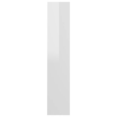 vidaXL Veggskoskap høyglans hvit 80x18x90 cm sponplater