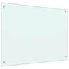 vidaXL Kjøkkenplate hvit 80x60 cm herdet glass