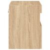 vidaXL Vegghengt TV-benk med LED sonoma eik 40x30x40 cm