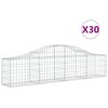 vidaXL Gabionkurver buede 30 stk 200x30x40/60 cm galvanisert jern