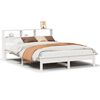 vidaXL Sengeramme uten madrass hvit 135x190 cm heltre furu