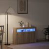 vidaXL Serviesskap Sonoma eik 116 x 30 x 75 cm Konstruert tre