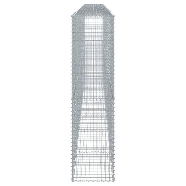 vidaXL Gabionkurv med deksel 700x50x200 cm galvanisert jern