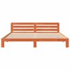 vidaXL Sengeramme uten madrass voksbrun 180x200 cm heltre furu