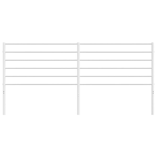 vidaXL Utskiftbar sengegavl i metall hvit 180 cm