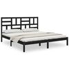 vidaXL Sengeramme svart heltre 180x200 cm Super King