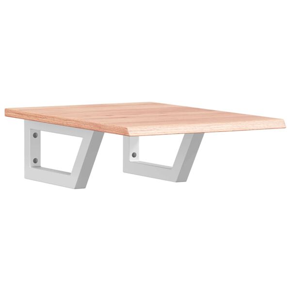 vidaXL Servanthylle veggmontert st&aring;l og heltre eik