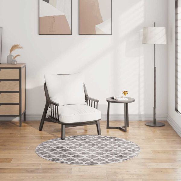 vidaXL Vaskbart teppe &phi;120 flerfarget