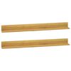 vidaXL Vegghyller 2 stk 110x10x10 cm heltre teak