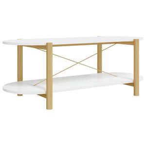 vidaXL Salongbord hvit 110x48x40 cm konstruert tre