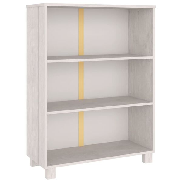 vidaXL Bookhylle HAMAR hvit 85x35x112 cm heltre furu