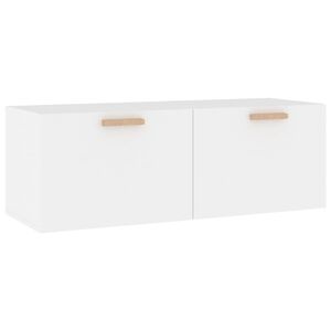 vidaXL Veggskap hvit 100x36,5x35 cm konstruert tre