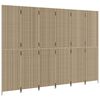 vidaXL Romdeler 6 paneler beige polyrotting