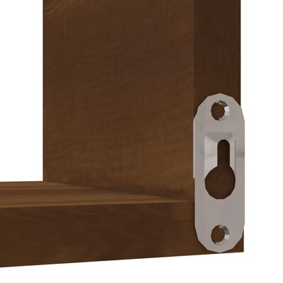 vidaXL Veggmontert hjørnehylle brun eik 40x40x50 cm konstruert tre