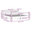 vidaXL Sengeramme uten madrass 180x200 cm heltre furu