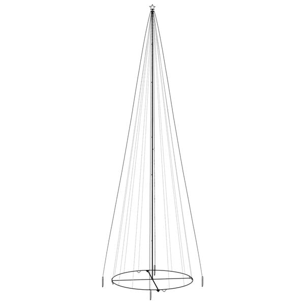 vidaXL Juletre kjegleformet blå 1134 lysdioder 230x800 cm