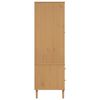 vidaXL Garderobe SENJA rotting utseende brun 90x55x175 cm heltre furu