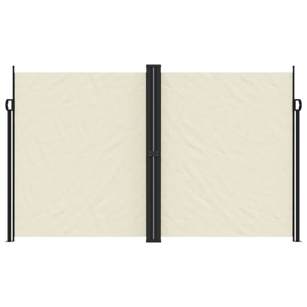 vidaXL Uttrekkbar sidemarkise 200x1000 cm kremhvit