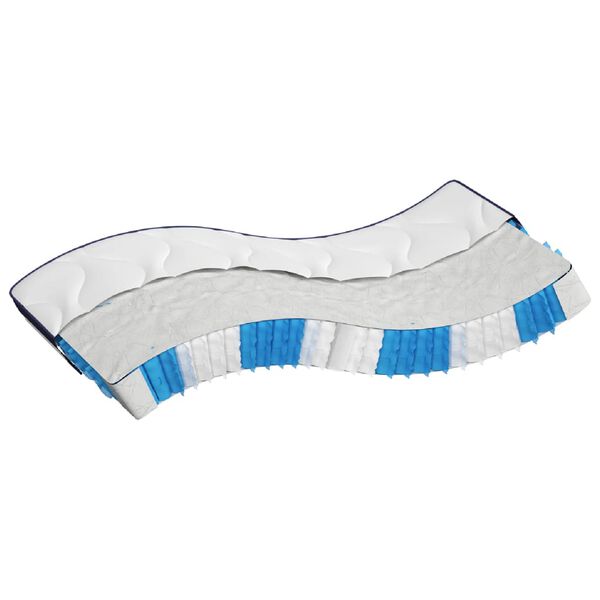 vidaXL Madrass med pocketfjær middels fast 140x200 cm