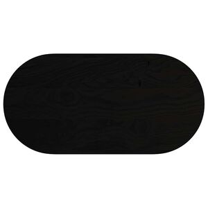 vidaXL Bordplate m&oslash;rkebrun 100x50x4 cm oval heltre eik
