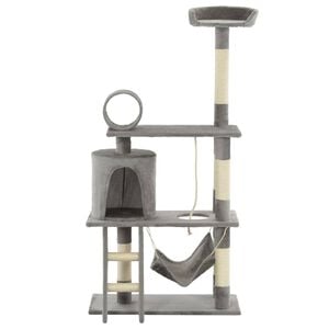 vidaXL Kloretre med klorestolper i sisal 140 cm gr&aring;
