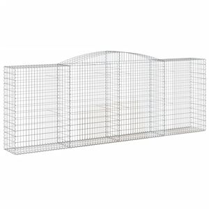 vidaXL Gabionkurv buet 400x50x140/160 cm galvanisert jern