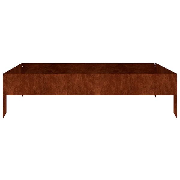 vidaXL H&oslash;ybed 100x100x26 cm cortenst&aring;l