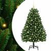 vidaXL Kunstig sammensatt juletre 150 LED-lys Gr&oslash;nn 150 cm PVC og st&aring;l