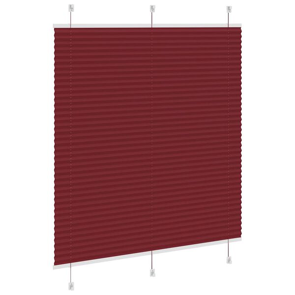 vidaXL Pliss&eacute;gardin Bordeaux R&oslash;d 120x100 cm Stoffbredde 119,4 cm