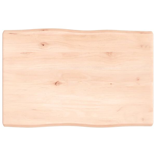 vidaXL Bordplate 60x40x(2-4) cm ubehandlet heltre eik naturlig kant