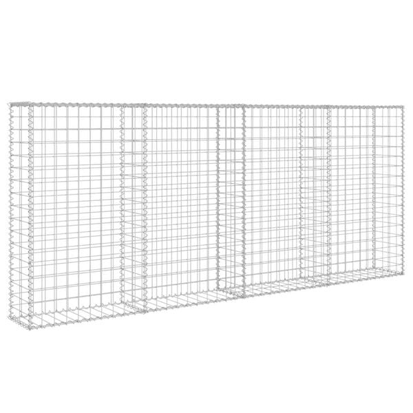 vidaXL Gabion med topp- og bunndekke galvanisert st&aring;l 200x20x85 cm
