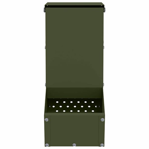 vidaXL Kaninf&ocirc;rer Olivengr&oslash;nn 12,5 x 26 x 28,5 cm Kaldvalsget St&aring;l