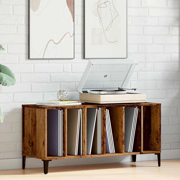 vidaXL Plateskap gammelt tre 100x38x48 cm konstruert tre