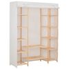 vidaXL Garderobeskap hvit 135x40x170 cm stoff