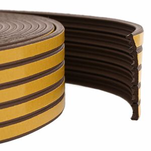 vidaXL Selvklebende vindusforsegling Brun 15 x 8 mm 12 m EPDM Skum