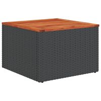 vidaXL Hagebord svart 55x55x37 cm polyrotting og akasie