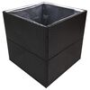 vidaXL Plantekasse svart 80x80x80 cm polyrotting